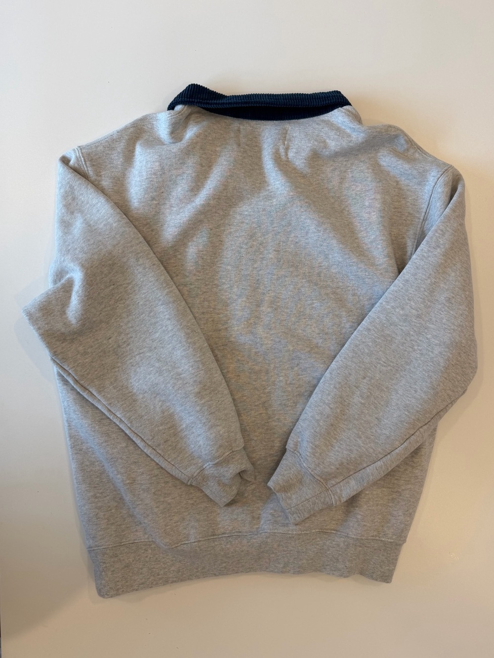PacSun Budweiser Grey Quarter-Zip Sweater with Navy Collar - Picture 4 of 9